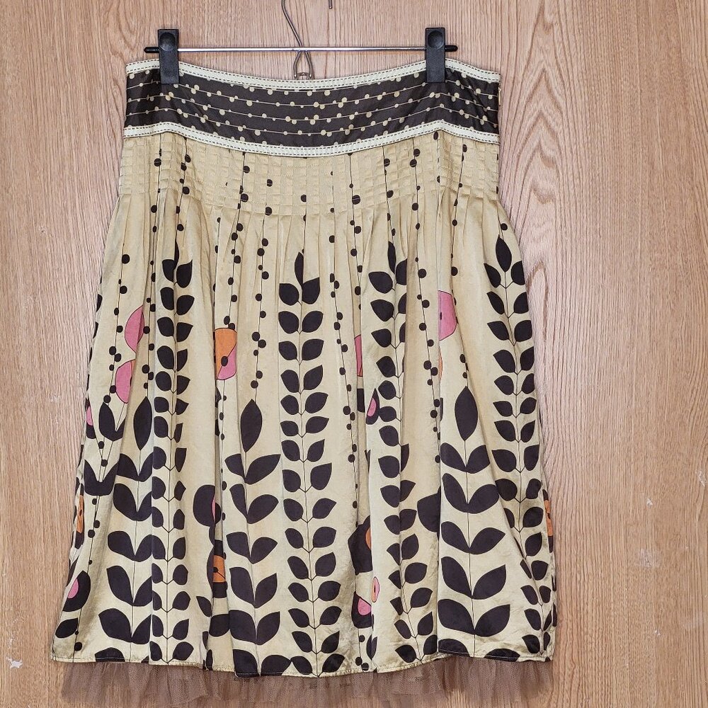 Ted Baker 3 (6-8) Floral Print Skirt Pleated Lining with Tulle Hem.